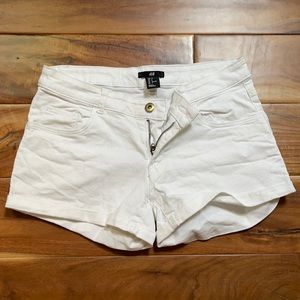 H&M White denim shorts